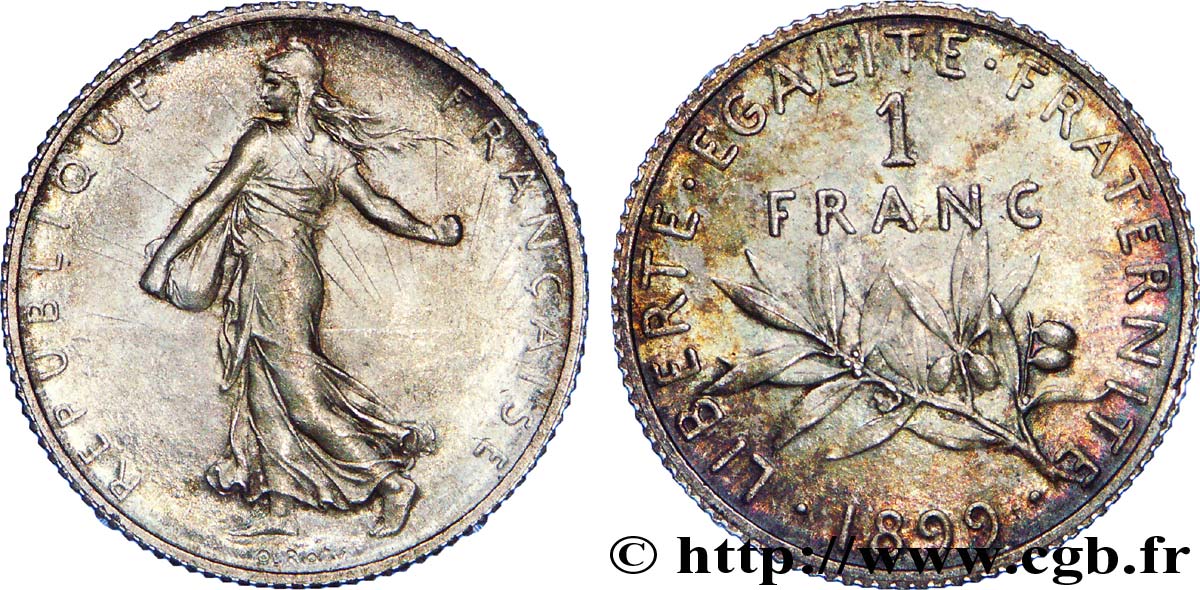 1 franc Semeuse 1899  F.217/3 AU 