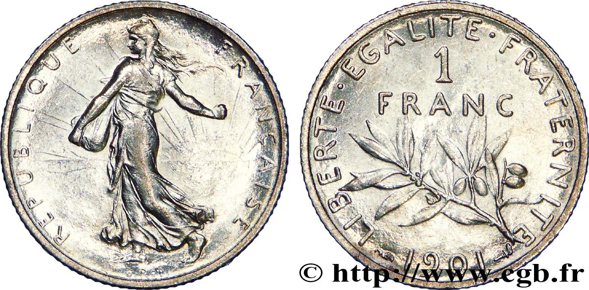 1 franc Semeuse 1901  F.217/6 SPL 