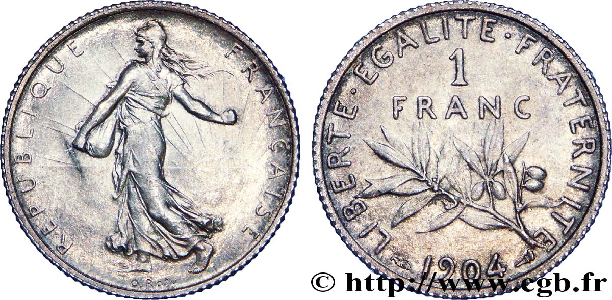 1 franc Semeuse 1904  F.217/9 XF 