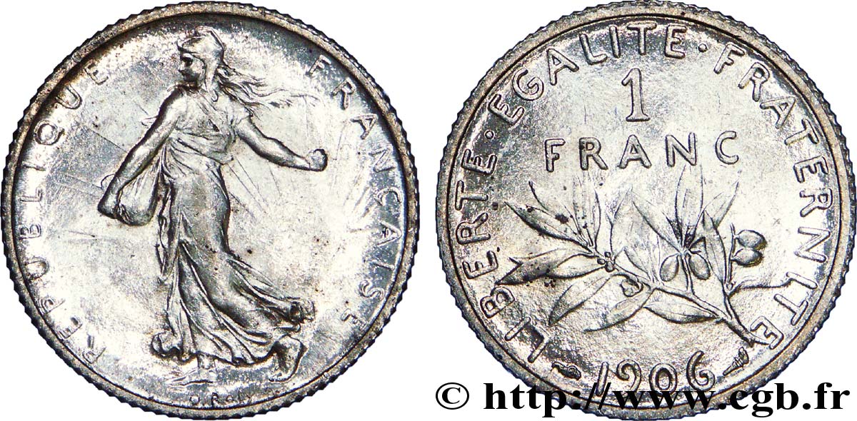 1 franc Semeuse 1906  F.217/11 EBC 