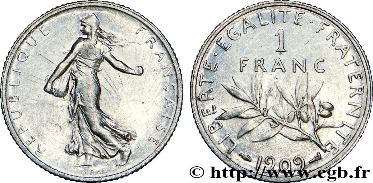 1 franc Semeuse 1909  F.217/14 TTB 