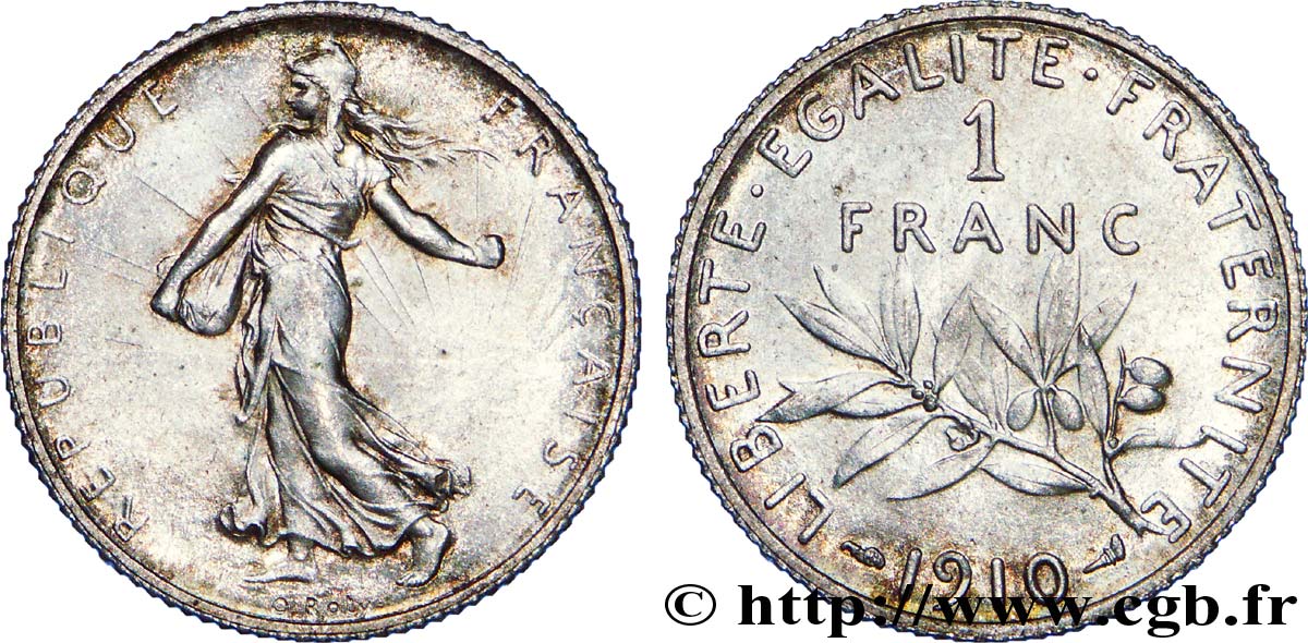 1 franc Semeuse 1910  F.217/15 EBC 