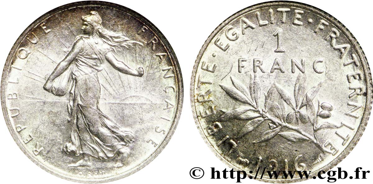1 franc Semeuse 1916  F.217/22 AU 