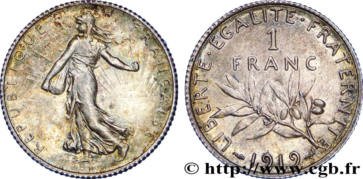 1 franc Semeuse 1919  F.217/25 EBC 