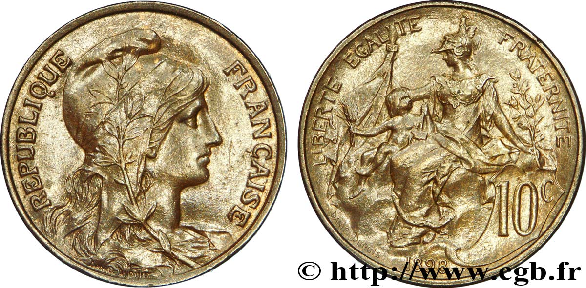10 centimes Daniel-Dupuis 1898  F.136/5 XF 