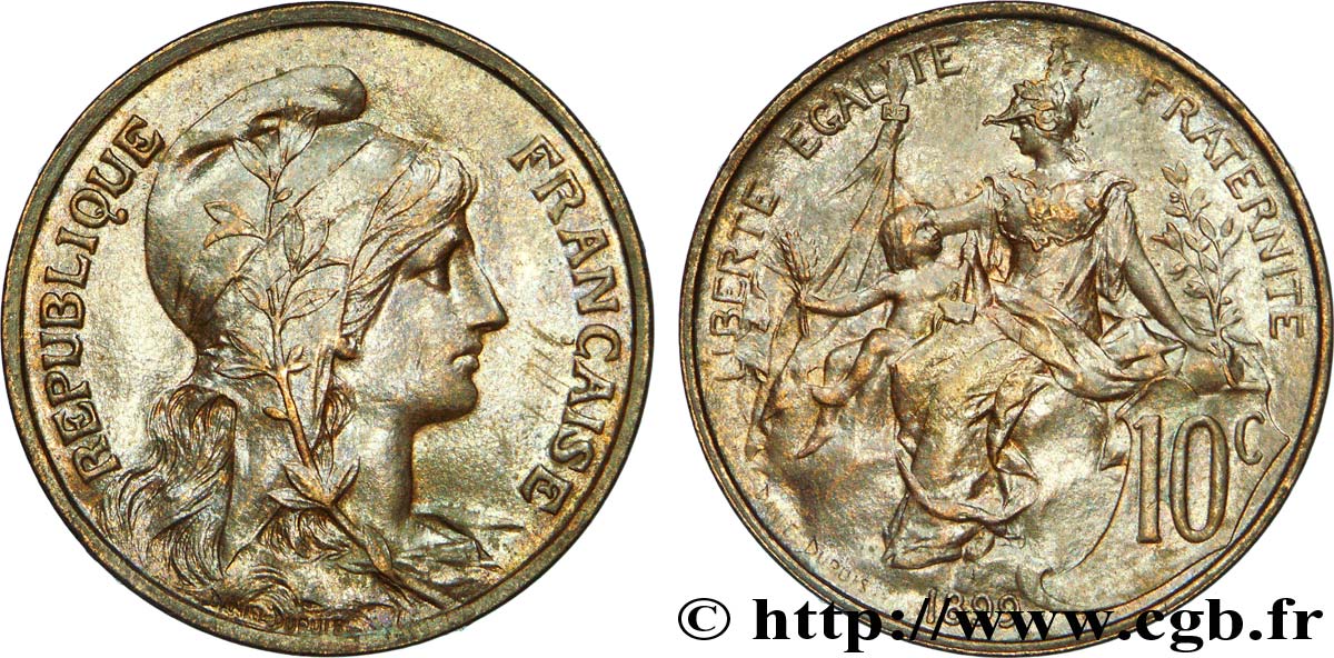 10 centimes Daniel-Dupuis 1899  F.136/7 TTB 