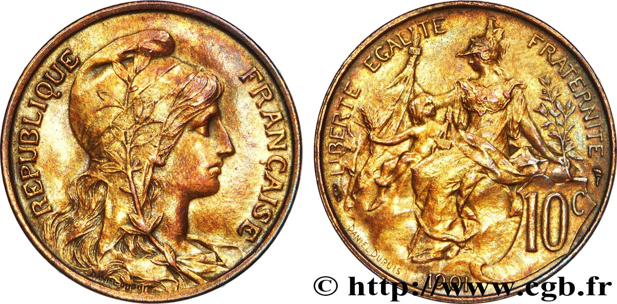 10 centimes Daniel-Dupuis 1901  F.136/10 TTB 