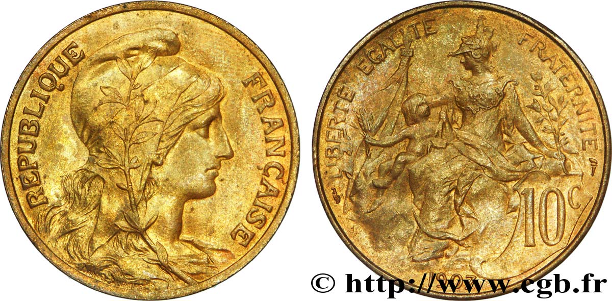 10 centimes Daniel-Dupuis 1907  F.136/16 VZ 