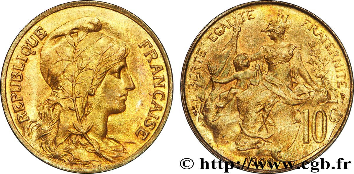 10 centimes Daniel-Dupuis 1908  F.136/17 SUP 
