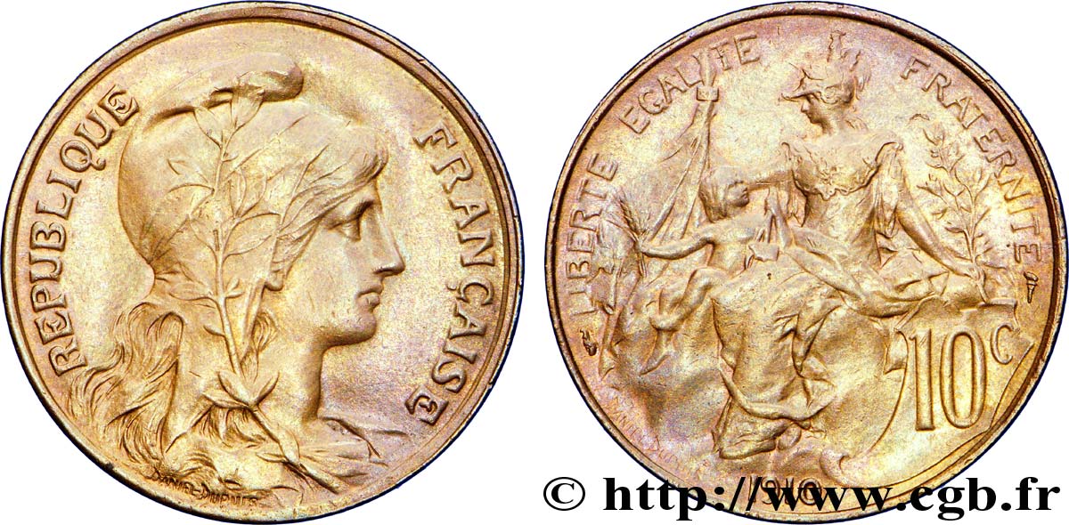 10 centimes Daniel-Dupuis 1910  F.136/19 TTB 