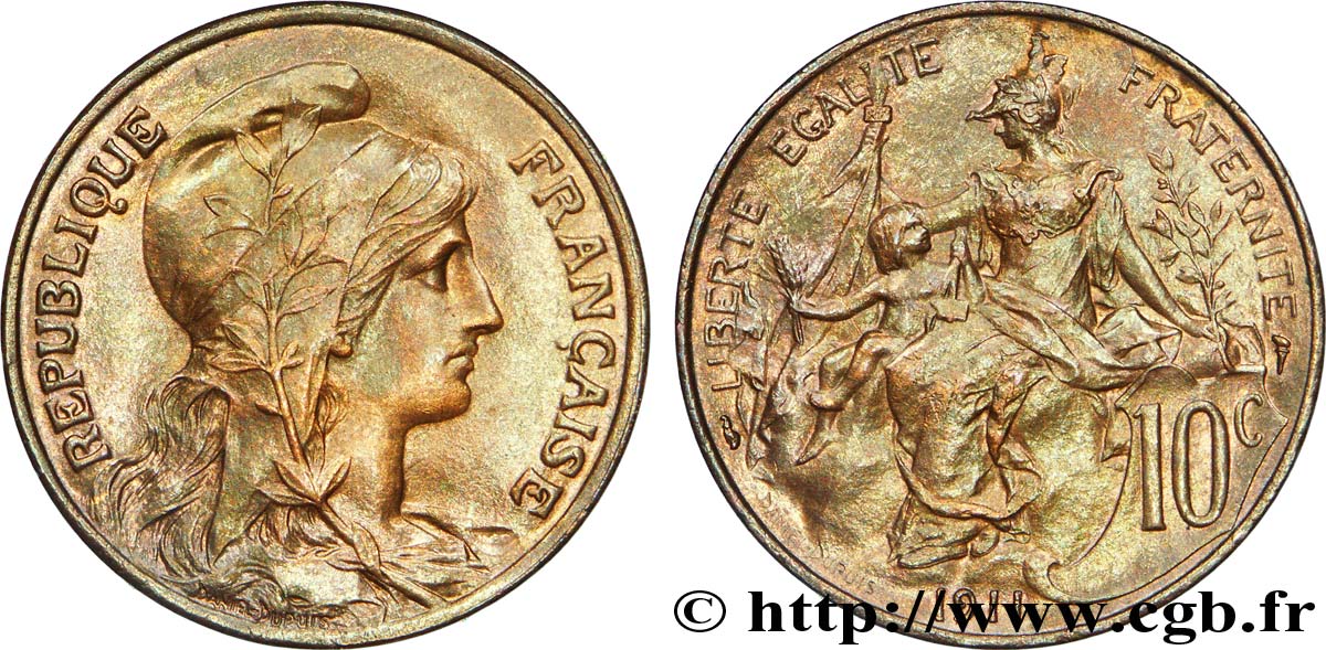 10 centimes Daniel-Dupuis 1911  F.136/20 EBC 