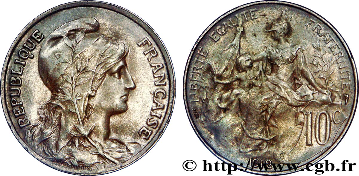 10 centimes Daniel-Dupuis 1912  F.136/21 XF 