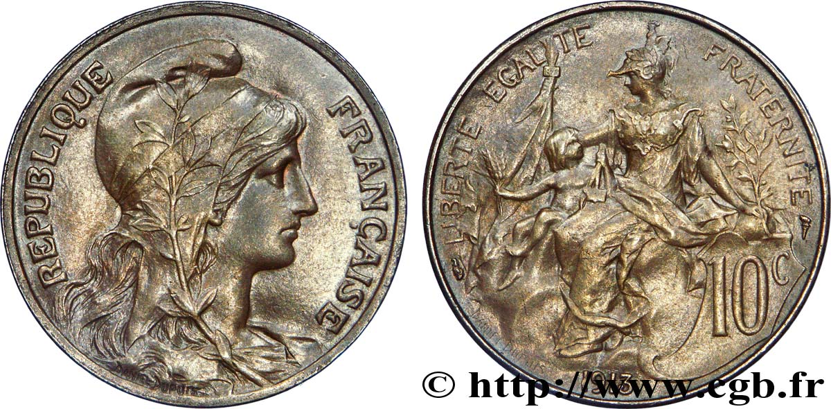 10 centimes Daniel-Dupuis 1913  F.136/22 TTB 
