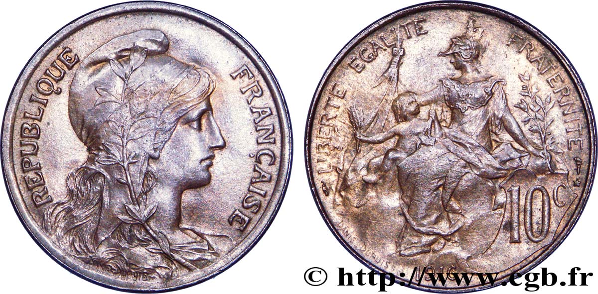 10 centimes Daniel-Dupuis 1916  F.136/27 EBC 