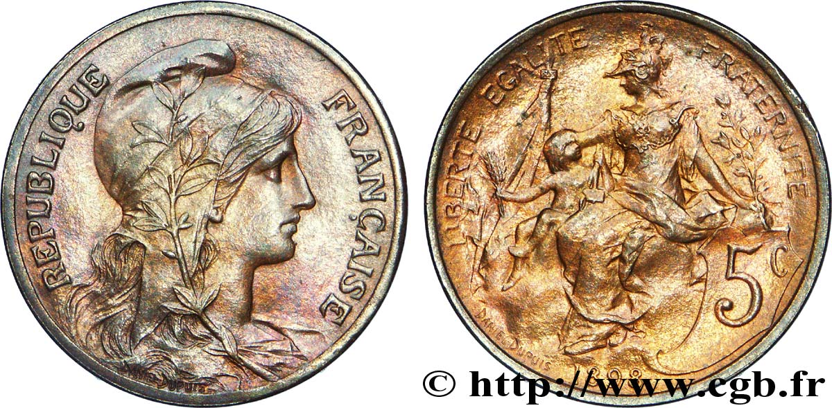 5 centimes Daniel-Dupuis 1898  F.119/5 SUP 