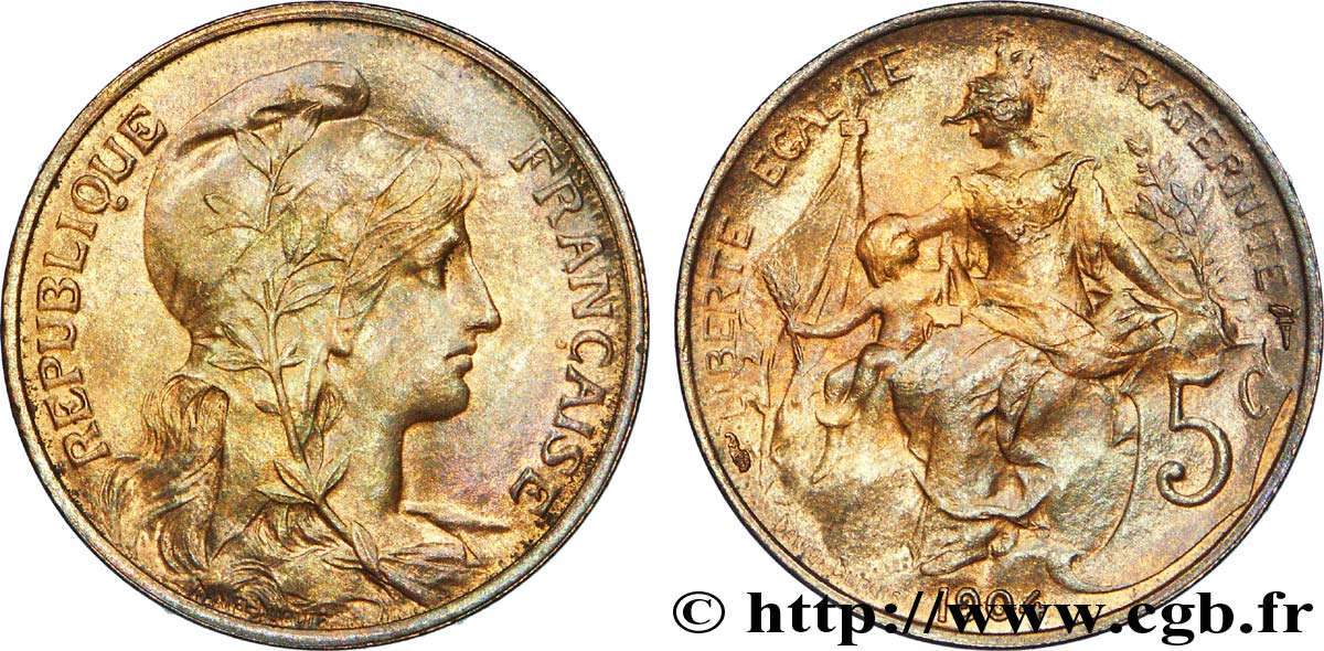 5 centimes Daniel-Dupuis 1904  F.119/14 EBC 
