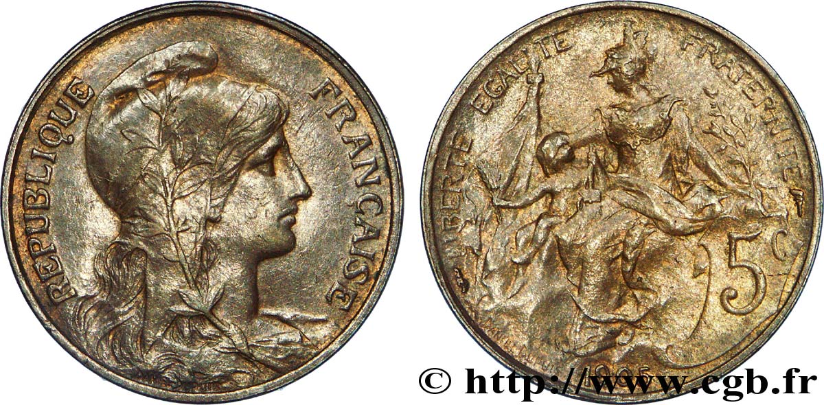 5 centimes Daniel-Dupuis 1905  F.119/15 XF 