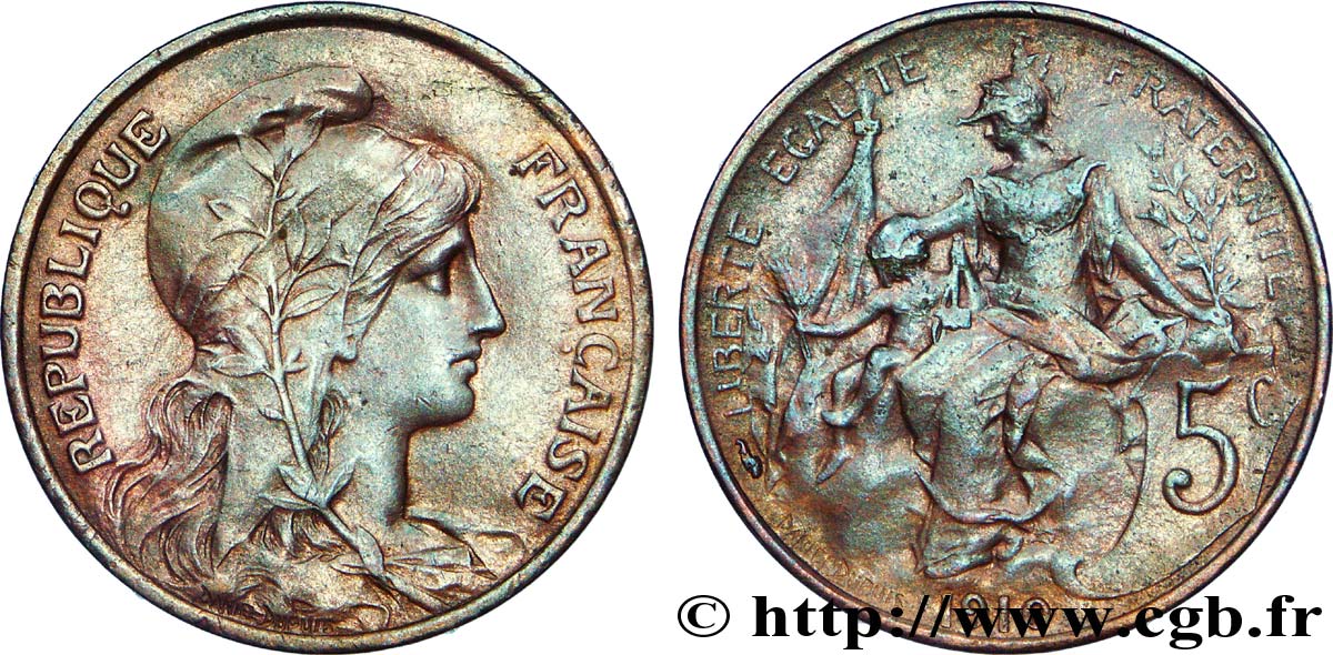 5 centimes Daniel-Dupuis 1910  F.119/22 BB 