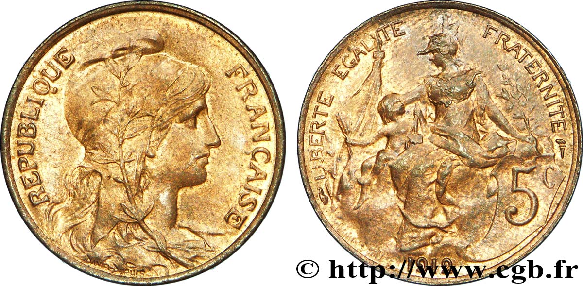 5 centimes Daniel-Dupuis 1912  F.119/24 SPL 