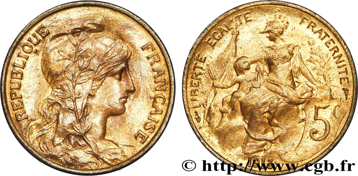 5 centimes Daniel-Dupuis 1913  F.119/25 VZ 