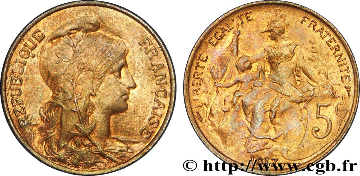 5 centimes Daniel-Dupuis 1917  F.119/30 EBC 