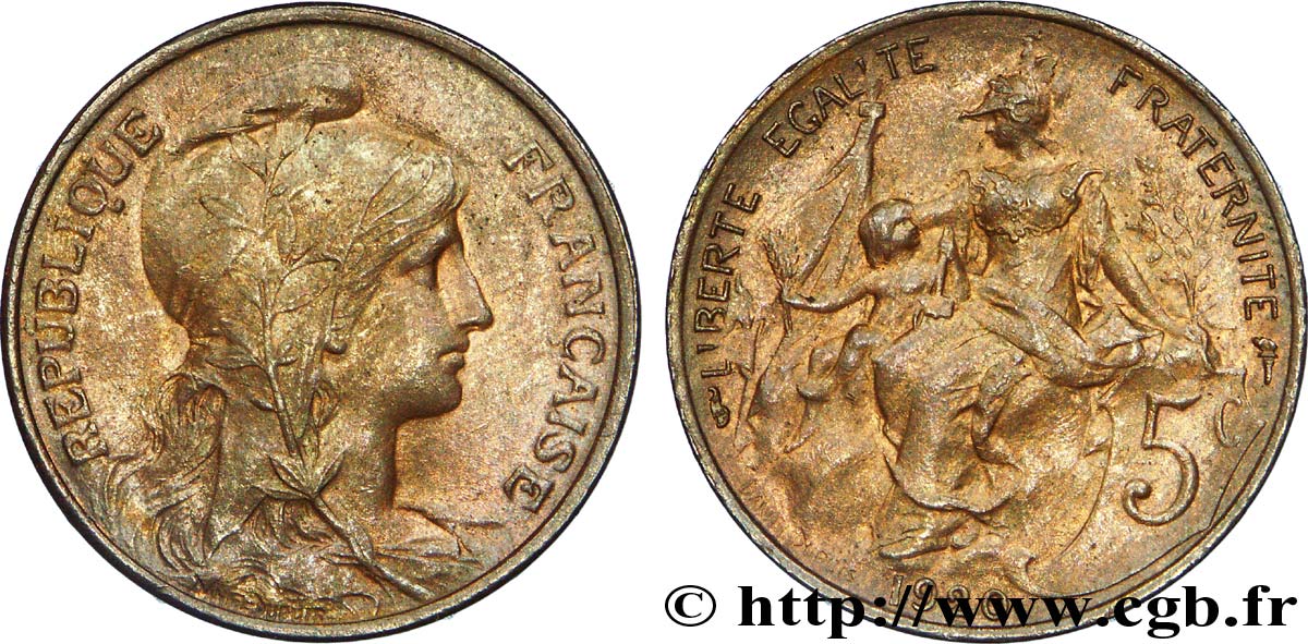 5 centimes Daniel-Dupuis 1920  F.119/31 VZ 