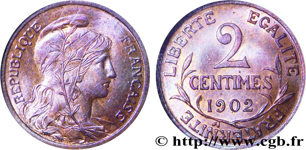 2 centimes Daniel-Dupuis 1902  F.110/7 MS 