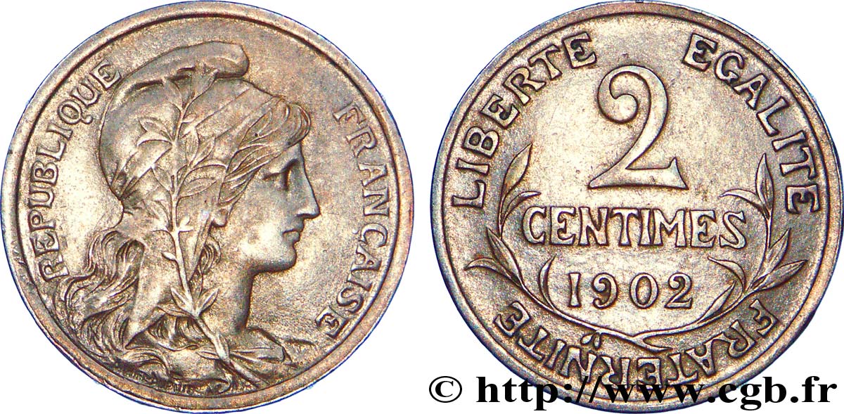 2 centimes Daniel-Dupuis 1902  F.110/7 SS 
