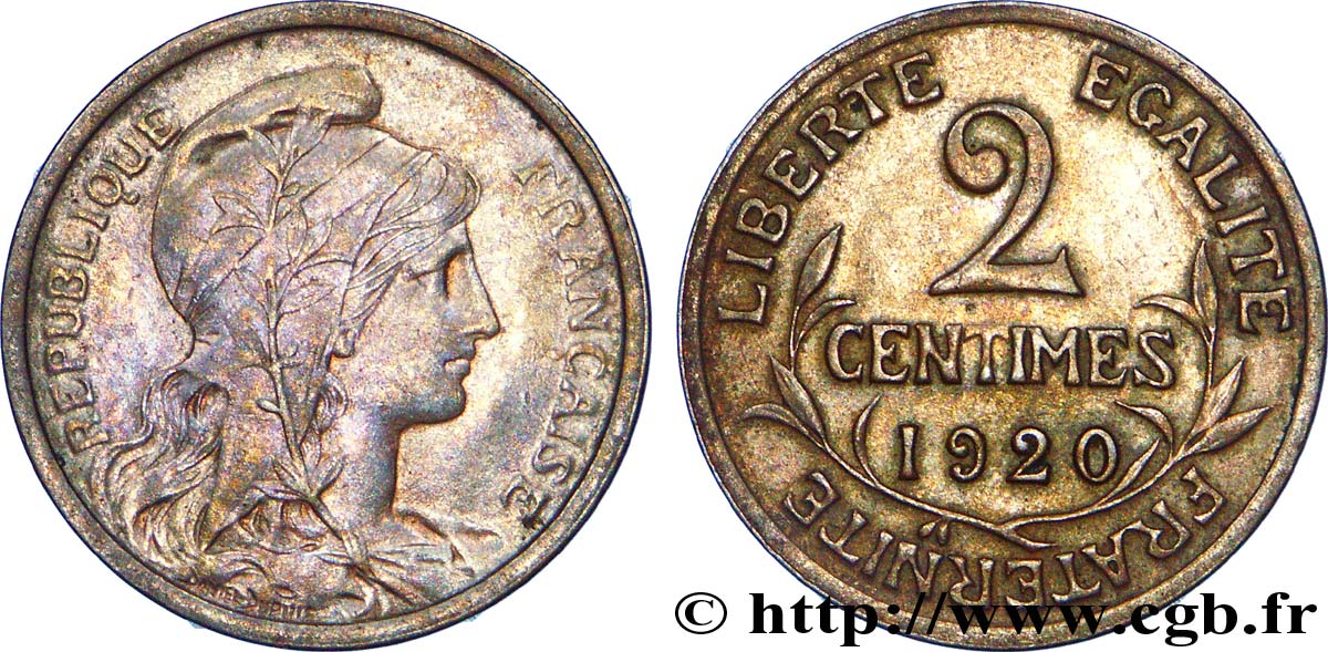 2 centimes Daniel-Dupuis 1920  F.110/20 MBC 