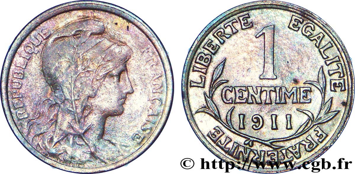 1 centime Daniel-Dupuis 1911  F.105/13 MBC 