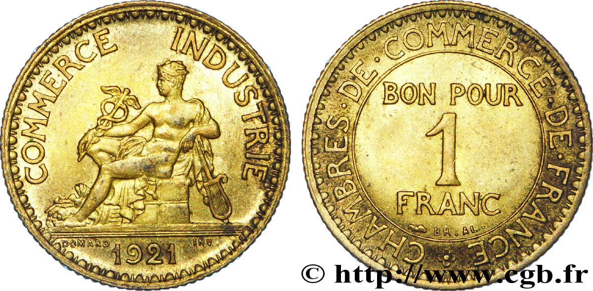 1 franc Chambres de Commerce 1921  F.218/3 AU 