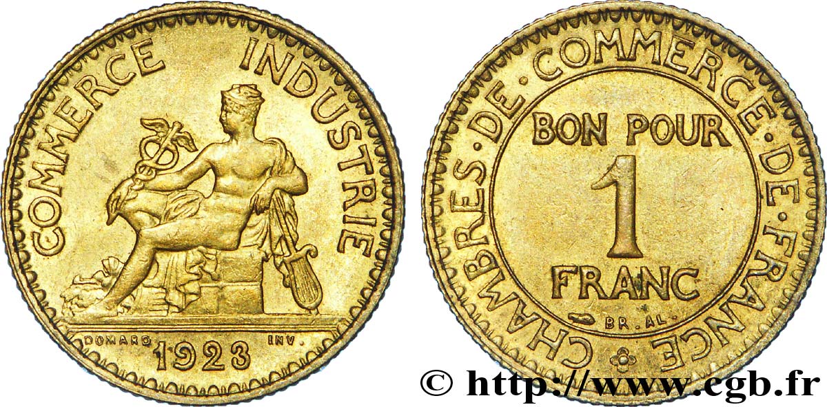 1 franc Chambres de Commerce 1923  F.218/5 VZ 