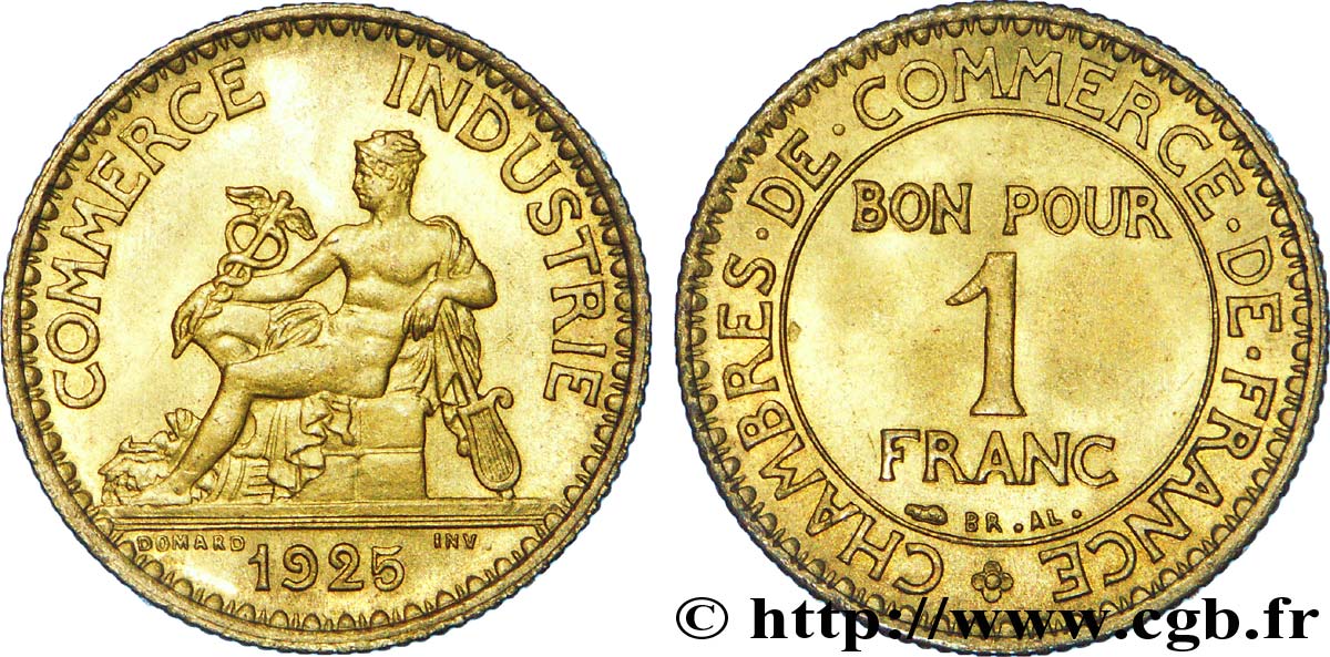 1 franc Chambres de Commerce 1925  F.218/7 EBC 