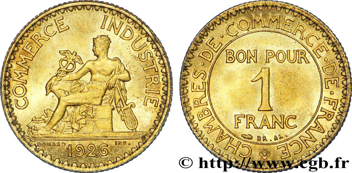 1 franc Chambres de Commerce 1926  F.218/8 VZ 