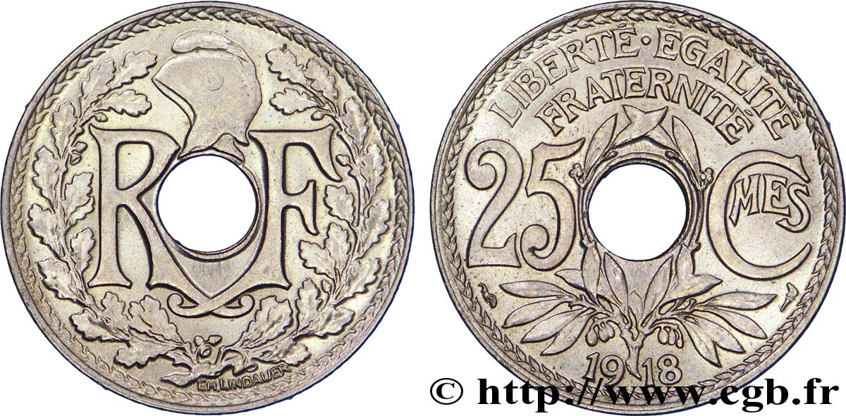 25 centimes Lindauer 1918  F.171/2 fST 