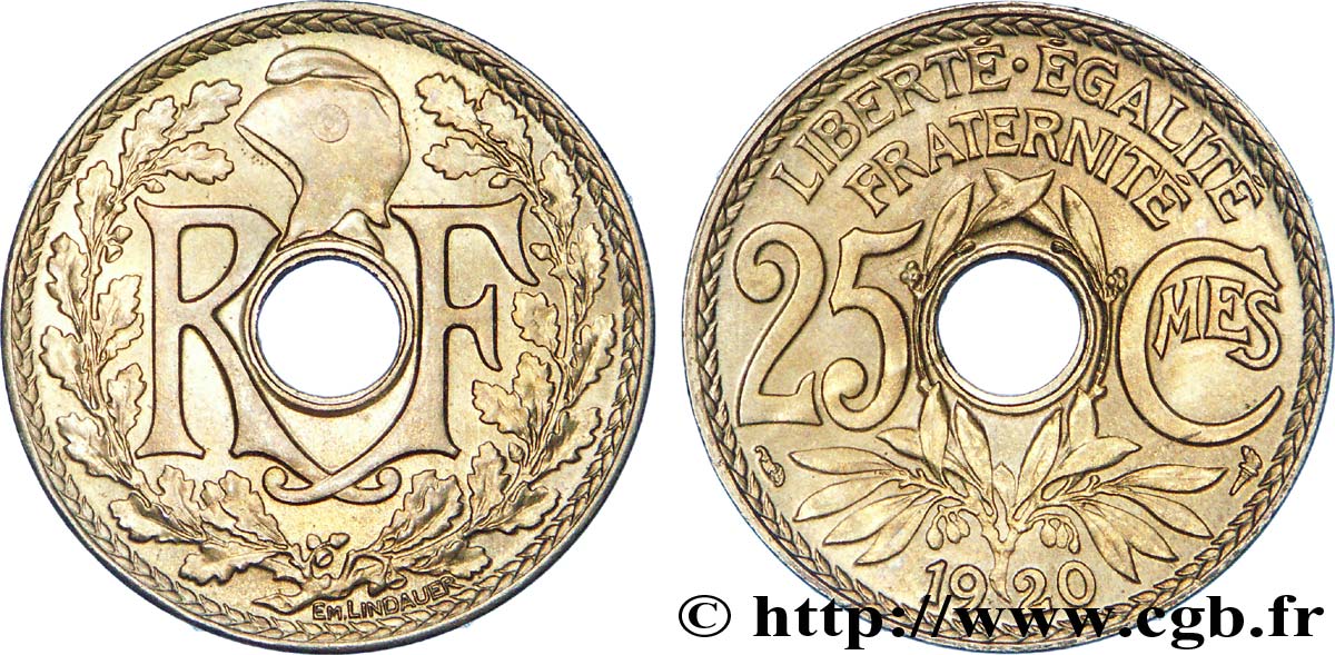 25 centimes Lindauer 1920  F.171/4 SPL 