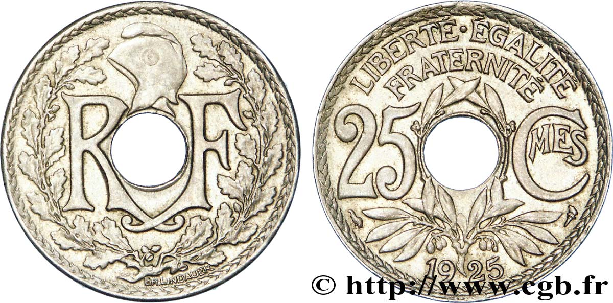 25 centimes Lindauer 1925  F.171/9 BB 