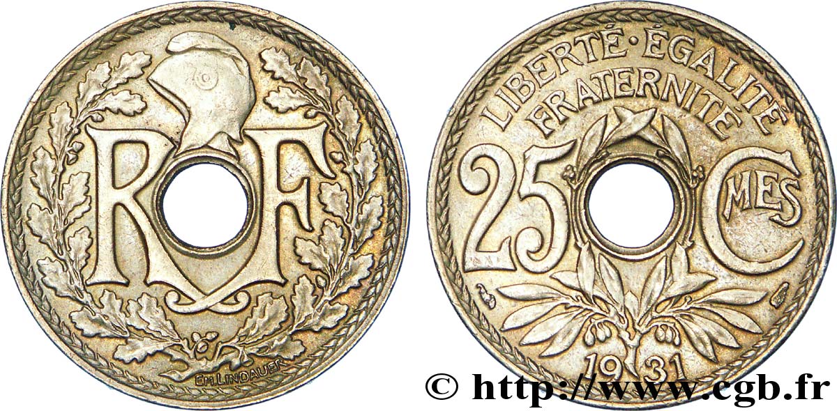 25 centimes Lindauer 1931  F.171/15 BB 