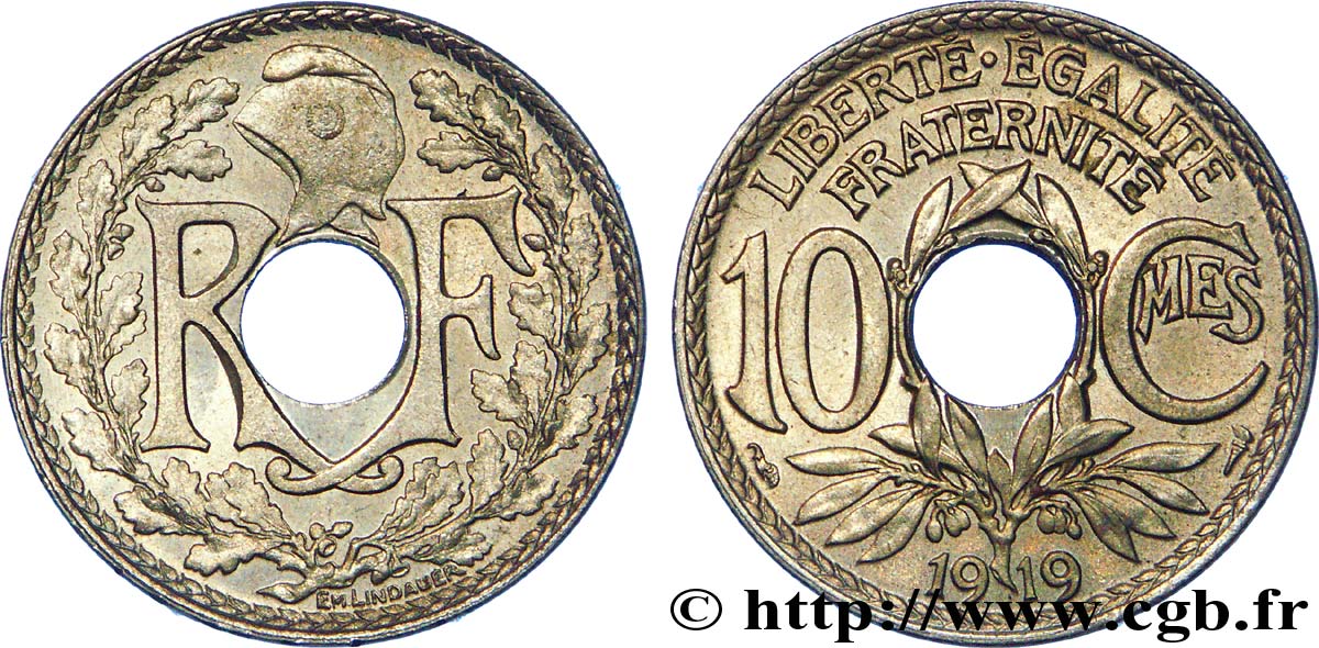 10 centimes Lindauer 1919  F.138/3 SUP 
