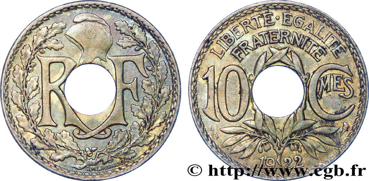 10 centimes Lindauer 1922 Poissy F.138/7 XF 