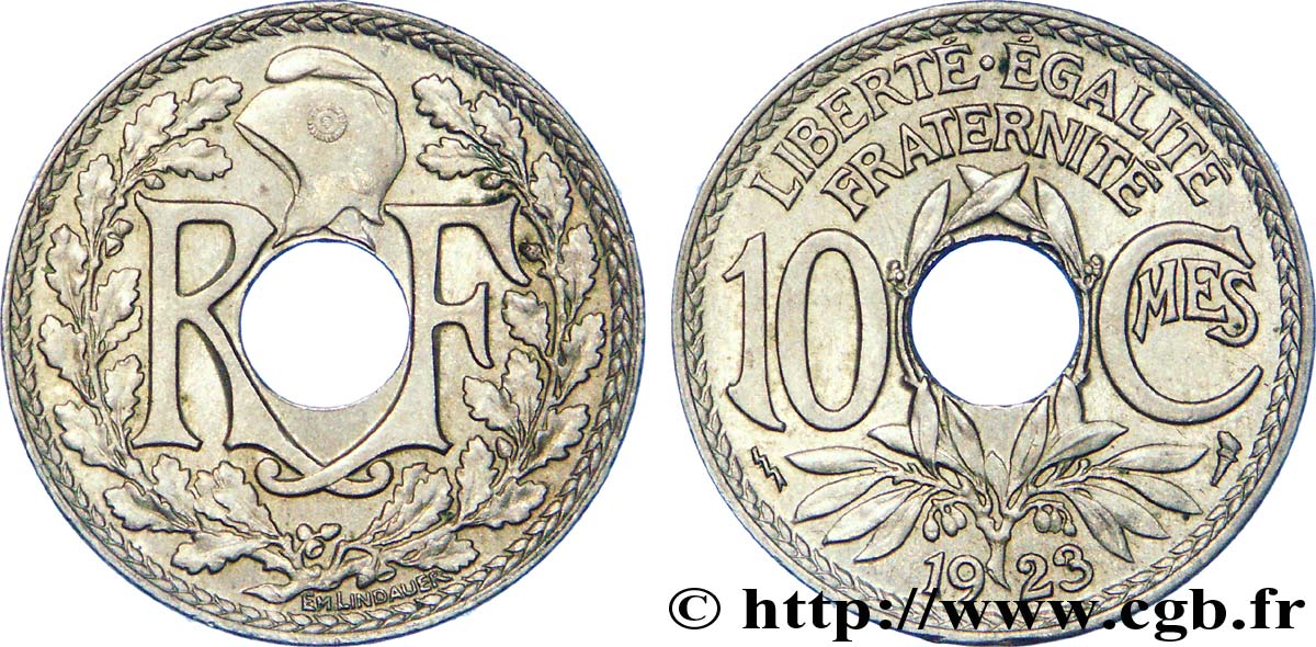 10 centimes Lindauer 1923 Poissy F.138/9 VZ 