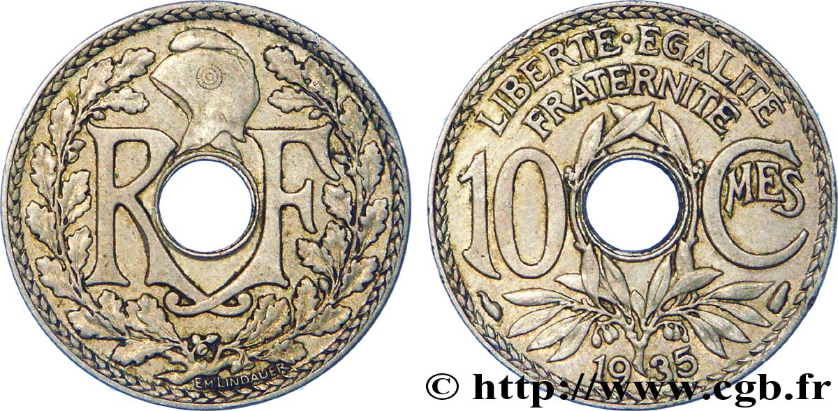 10 centimes Lindauer 1935  F.138/22 XF 