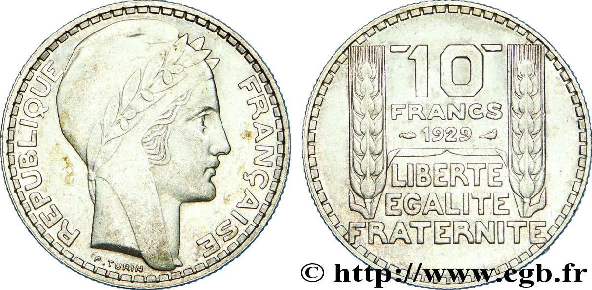 10 francs Turin 1929  F.360/2 TTB 