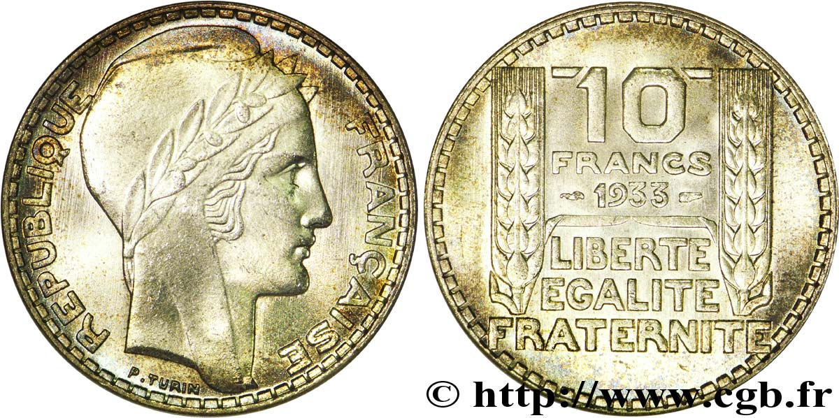 10 francs Turin 1933  F.360/6 MS 