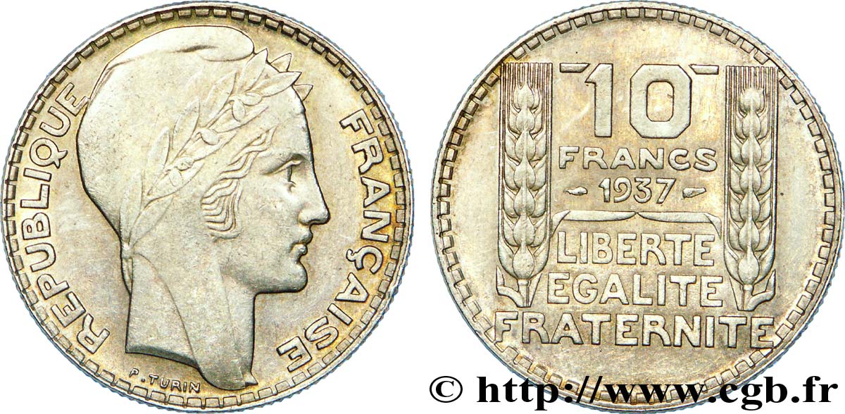 10 francs Turin 1937  F.360/8 SS 
