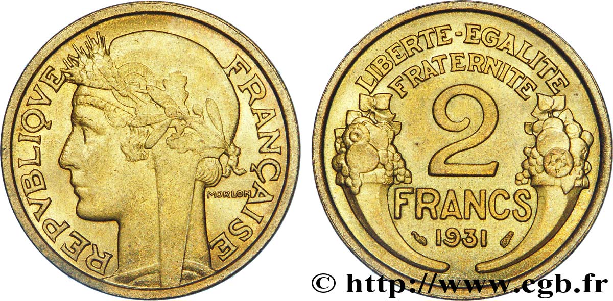2 francs Morlon 1931  F.268/2 SUP 