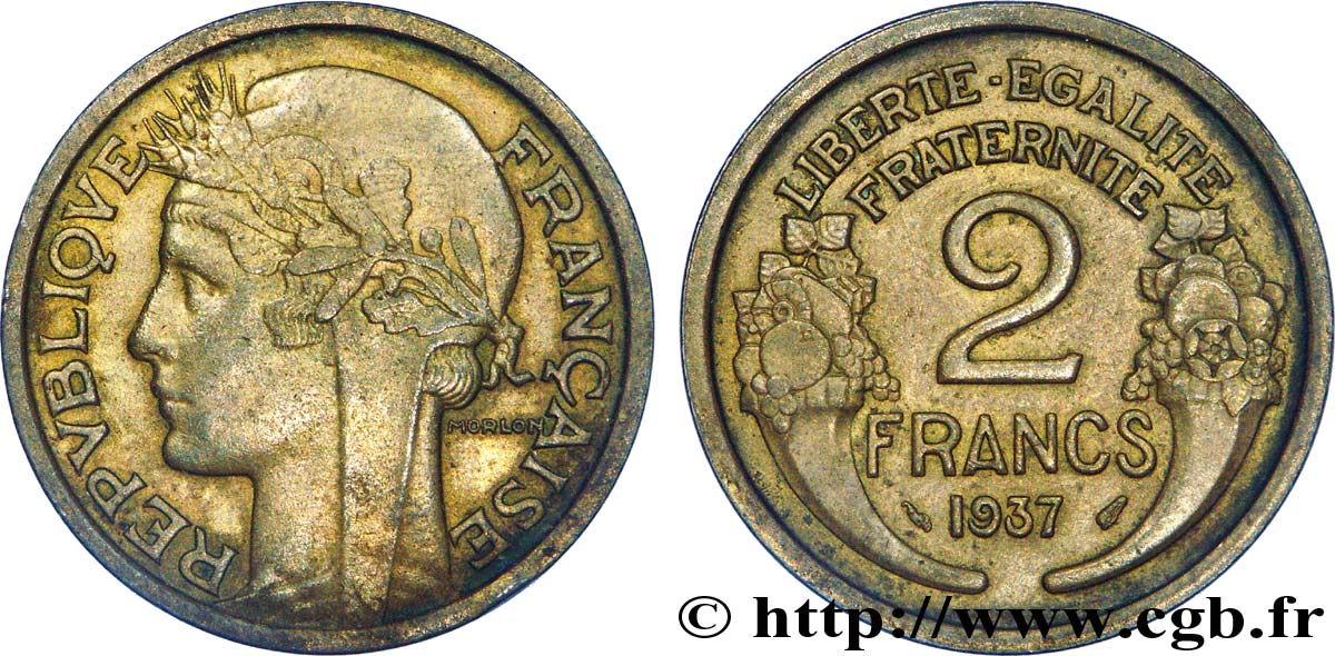 2 francs Morlon 1937  F.268/10 SS 