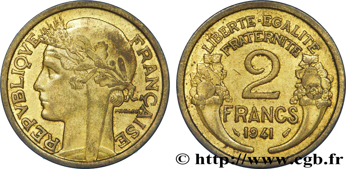 2 francs Morlon 1941  F.268/14 SS 