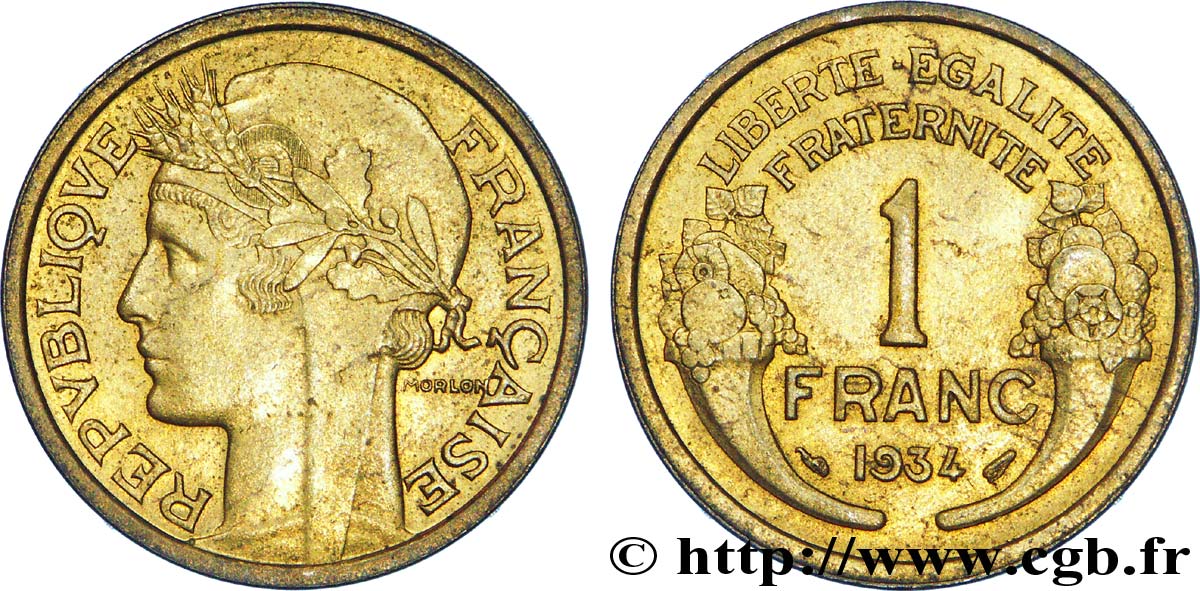 1 franc Morlon 1934  F.219/5 SPL 