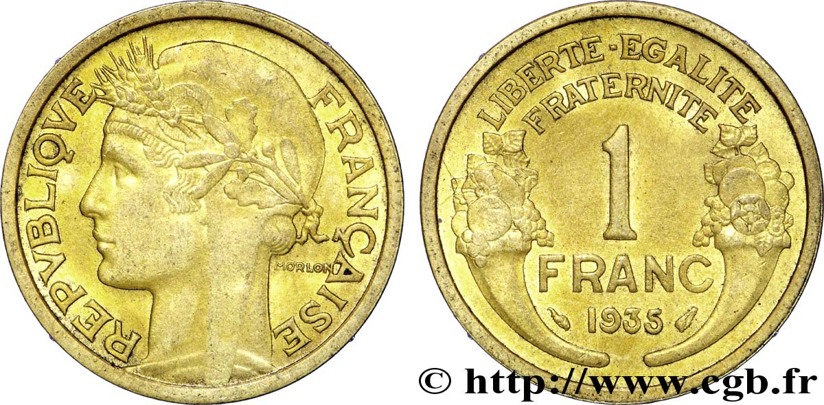 1 franc Morlon 1935  F.219/6 MBC 